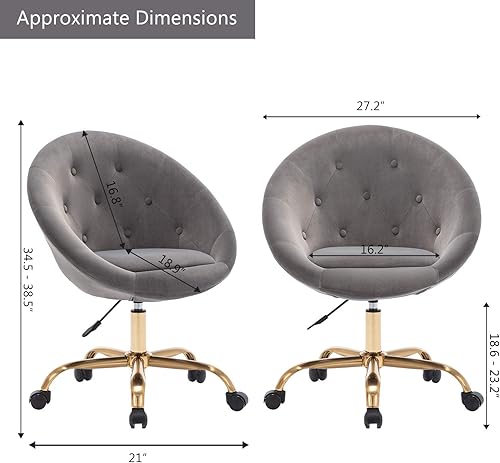 Miniatura 3 de DUHOME Silla moderna de oficina en casa, silla de escritorio, silla de computadora con ruedas, silla giratoria de tocador, silla de maquillaje,