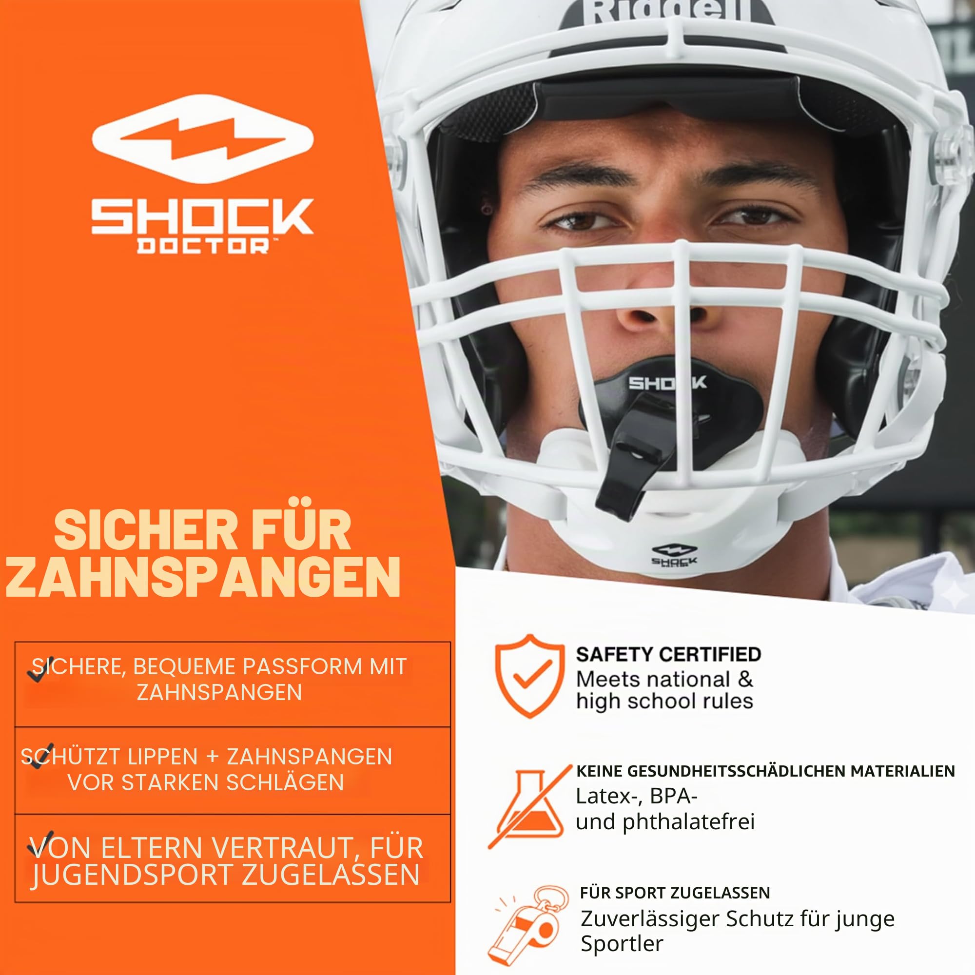 Shock Doctor Unisex-Erwachsene Max Airflow 2.0 Lip Guard
