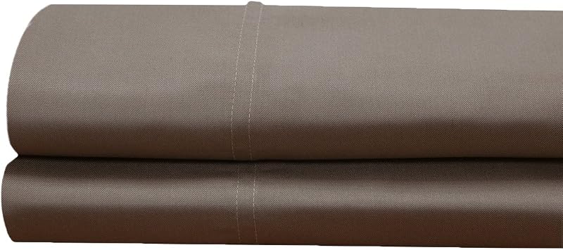 Solid 600-Thread-Count, Viscose Derived from Bamboo, Set of 2 Super Soft and Cool King Size Pillow Cases, Taupe
