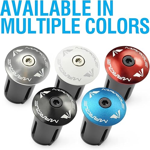 Miniatura 6 de MARQUE Alloy ENZ - Tapones para manillar de bicicleta de carretera, extremos de manillar de aluminio, tapones para barras de caída, tapas de cierre