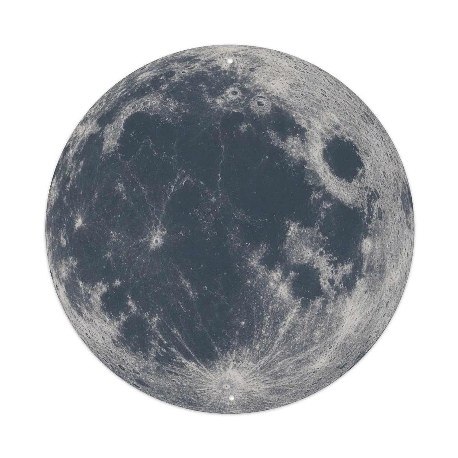 Solar System Moon Lunar Surface Astronomy Starscape Metal Tin Sign Plaque Wall Decor for Cafe, Man Cave, Club Bar, Office, Home Garden Round Metal Poster 8x8Inch