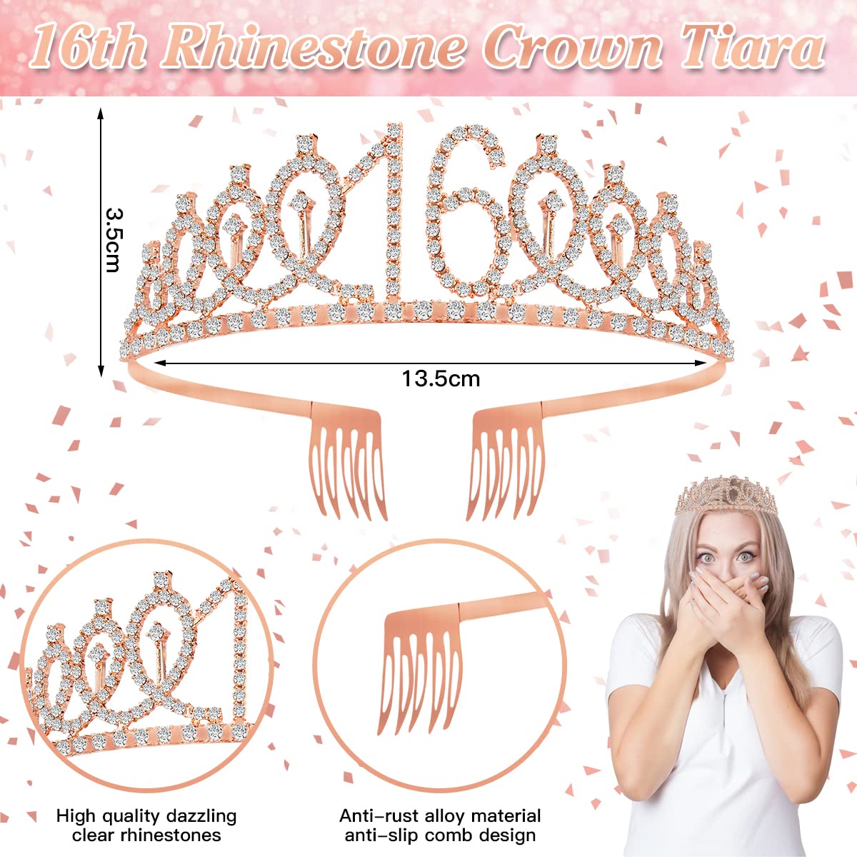 ZHOUHON Couronne Anniversaire echarpe,Couronne Anniversaire ZHOUHON Couronne Anniversaire echarpe,Couronne Anniversaire