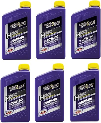 Royal Purple 31250 HPS Street - Aceite sintético para motor 20W50, paquete de 6 cuartos