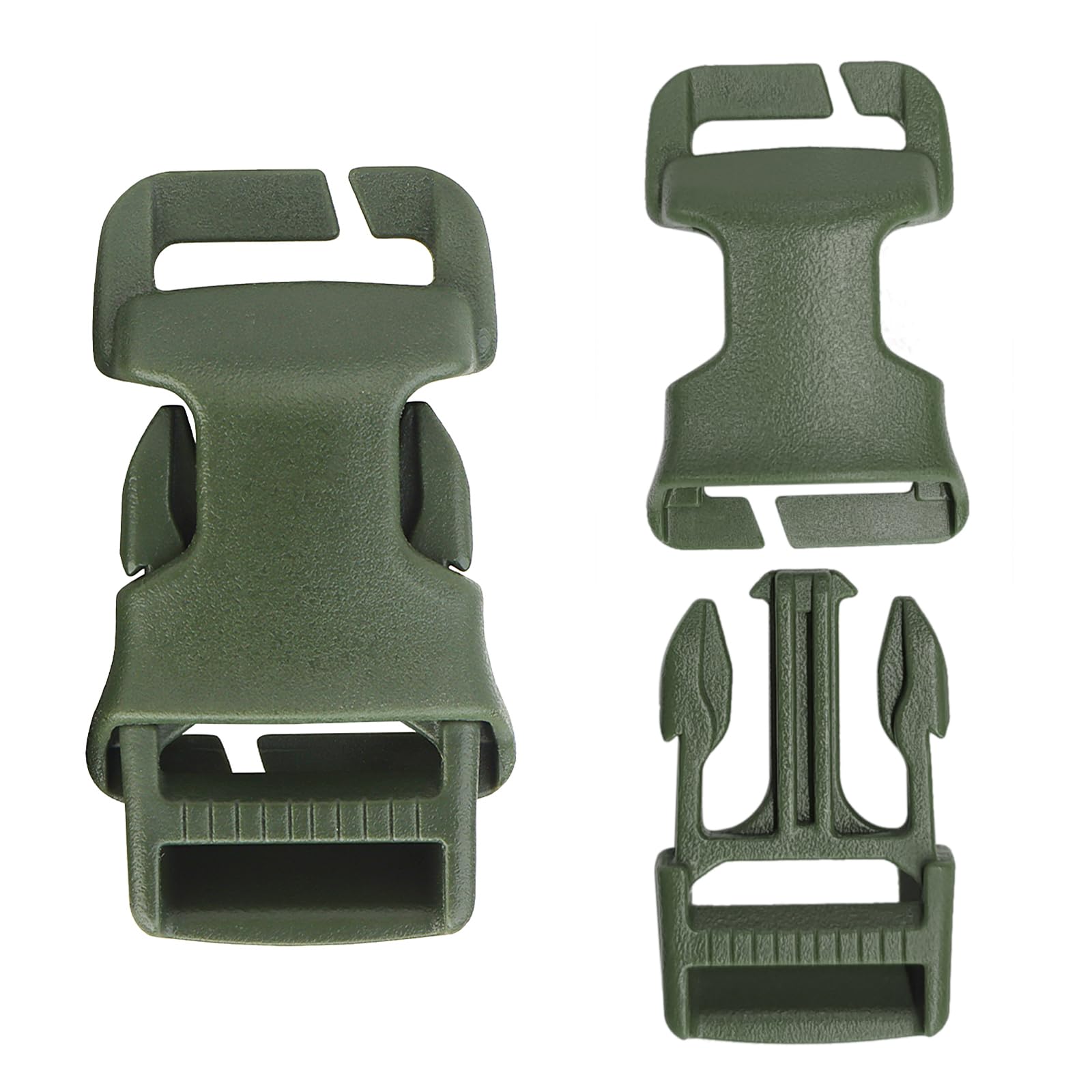 Qavctw 2x 1'' Buckle Quick Side Release Buckle for Tactical Vest Backpack Bag with 1in/2.5cm Webbing Straps