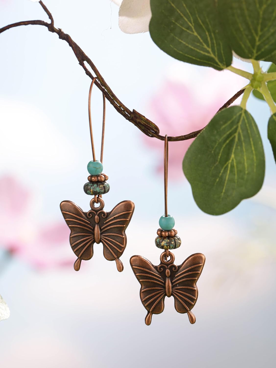 MINACHI Coastal Charm Starfish Shell Earrings, Aqua & Gold Beach-Inspired Design Jewelry for Women in Summer - Image 7