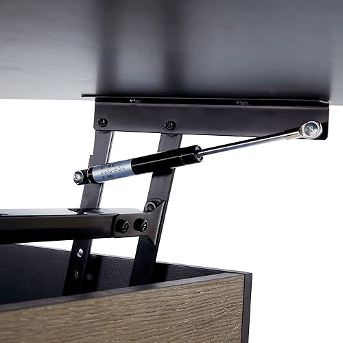 Miniatura 7 de Peaktop - Mesa auxiliar elevable con almacenamiento y patas de metal