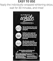 Vista 2 de Ultimate White Juego de tiras blanqueadoras de dientes con carbón activado, kit de blanqueamiento de dientes, cuidado bucal, belleza y cuidado