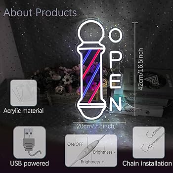 Barbershop Open Neon Sign Hair Salon Supplies Neon Lights Wall Barbershop Open Neon Sign Hair Salon Supplies Neon Lights Wall