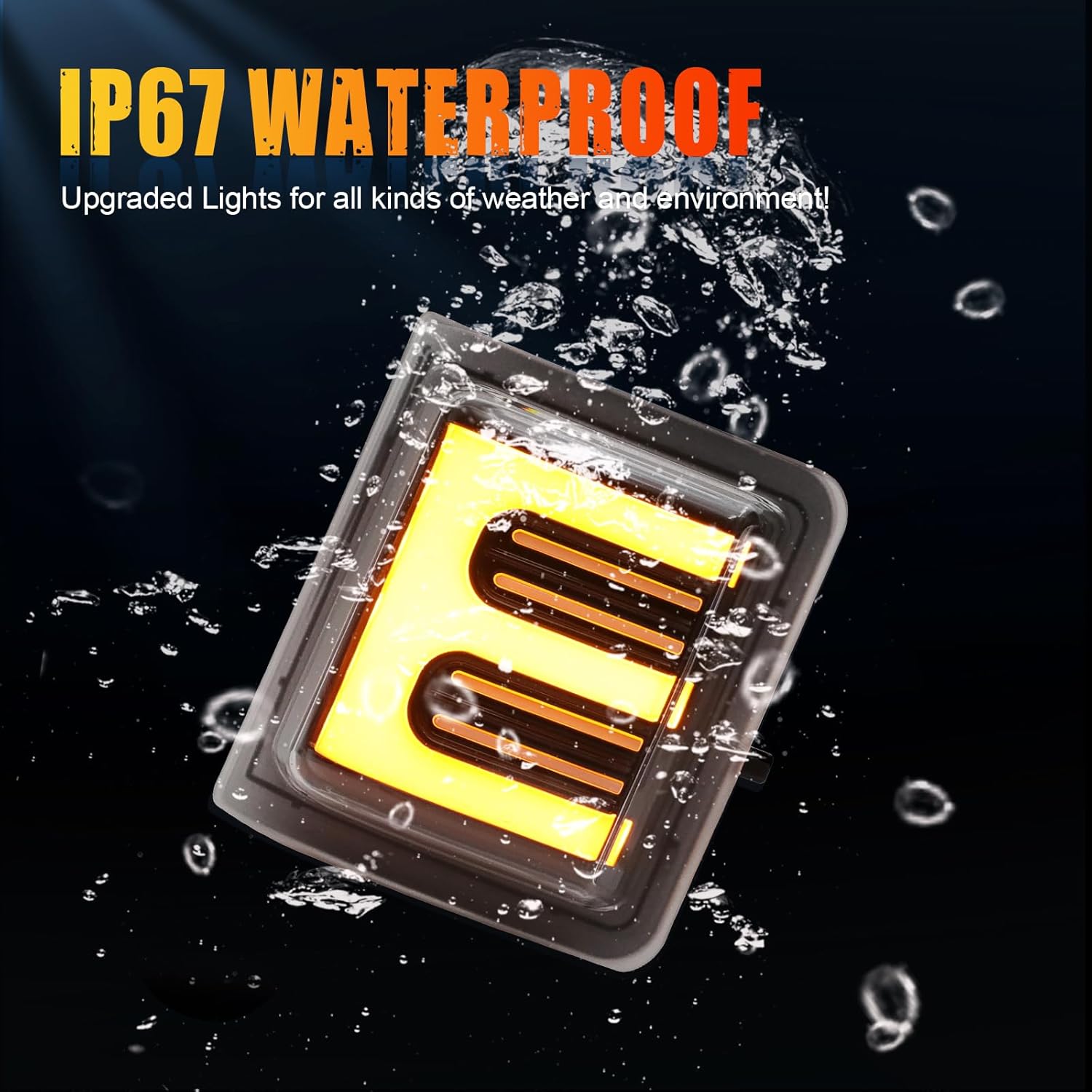 Led Side Mirror Marker Lights for 2008 2009 2010 2011 2012 2013 2014 2015 2016 F250/F350/F450/F550 Super Duty; F150 13-14 Switchback White Led Running Parking Lamps Yellow Led Turn Signal Light