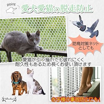Amazon | BOLSO プラスチック メッシュ 細かい 猫 転落防止