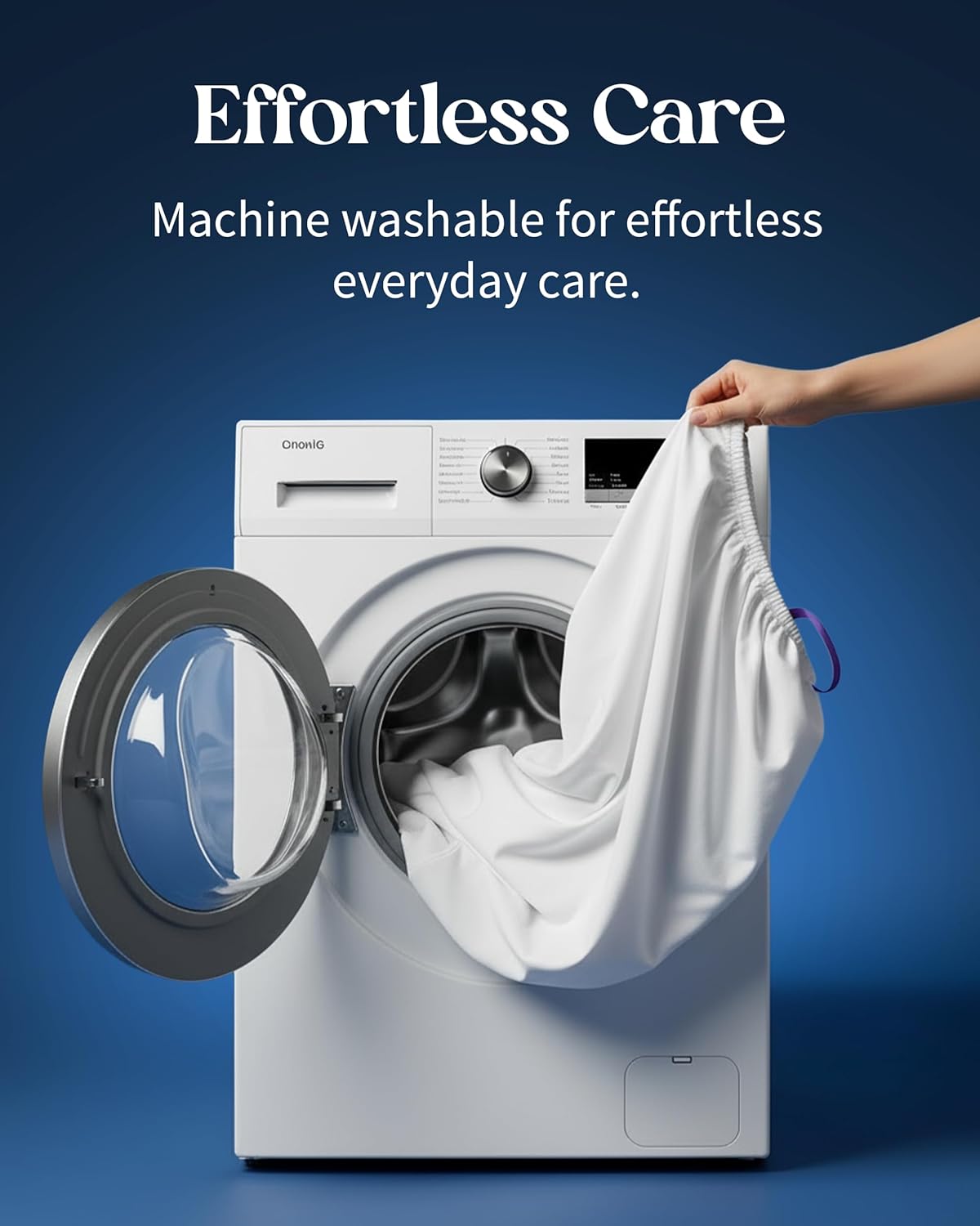 Cooling Fitted Sheet King Size - 1 PC BreezeWeave Cooling Sheets for Hot Sleepers & Cool Rest w/ 16 in Deep Pocket - Corner Straps, Cloud Soft, Ultra Durable - 73 x 77 in (White) - Image 7