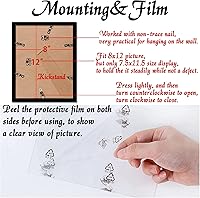 Vista 6 de Juego de 2 portarretratos de 8 x 12 pulgadas, marcos de fotos negros de alta transparencia para galería de pared horizontal de escritorio vertical