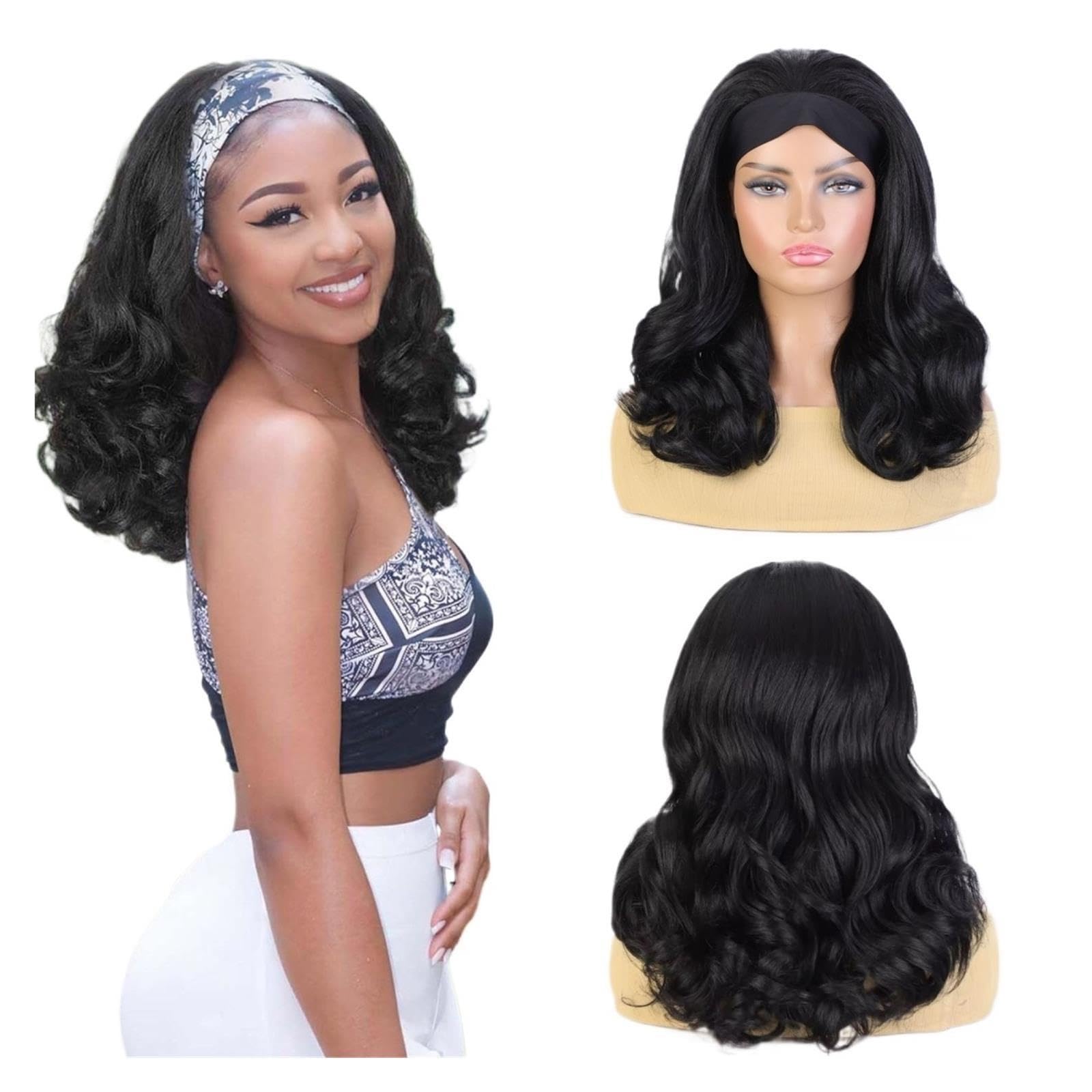 Parrucche Parrucche Capelli ricci da donna di media lunghezza
