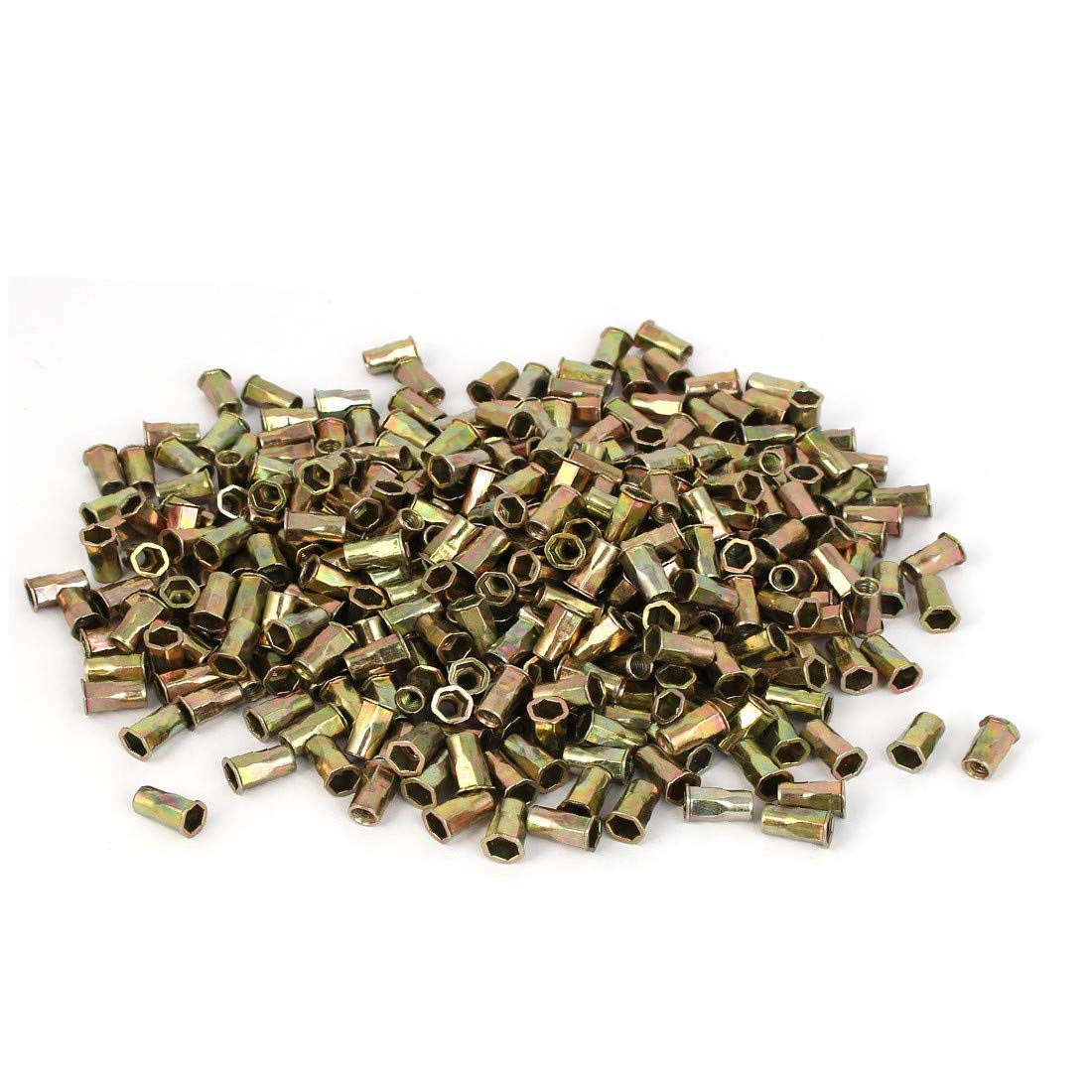 New Lon0167 M4 x Featured 12mm Half Hexagon reliable efficacy Body Hex Head Insert Rivet Nut Nutserts Fastener 500pcs(id:cbd 61 b1 6a2)