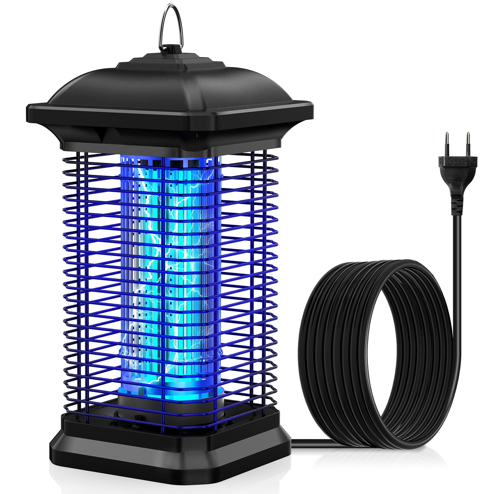 AMUFER Elektryczna pułapka na owady o mocy 18 W i napięciu 4400 V, 100% wyższa skuteczność zwalczania komarów, pułapka na muchy do ogrodu, sypialni, gastronomii