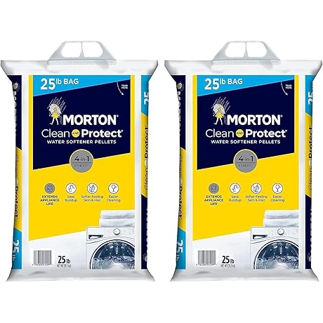 Morton Clean and Protect Water Softener Salt Pellets (25lb Bags, Pack of...