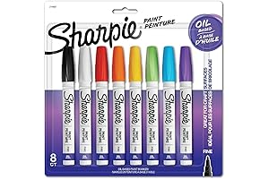 Oil Sharpie Paint Markers: Vibrant Colors, Smooth Application in Assorted 8 Pack