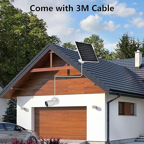 Miniatura 7 de Panel solar para cámara de seguridad 5V 9W, IP65 impermeable cámara SolarPanel con montaje ajustable de 360°, panel solar USB para cámara de