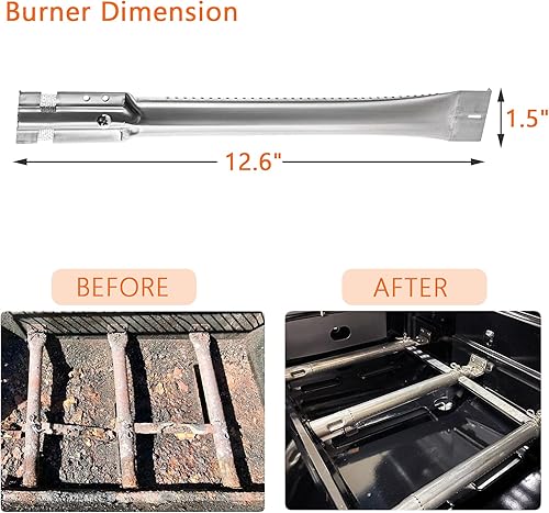 Miniatura 2 de BQAMX - Piezas de repuesto para parrilla Charbroil Classic 280 de 2 quemadores 463672717 463672817, G320-0200-W1 G215-0203-W1 Piezas de parrilla de