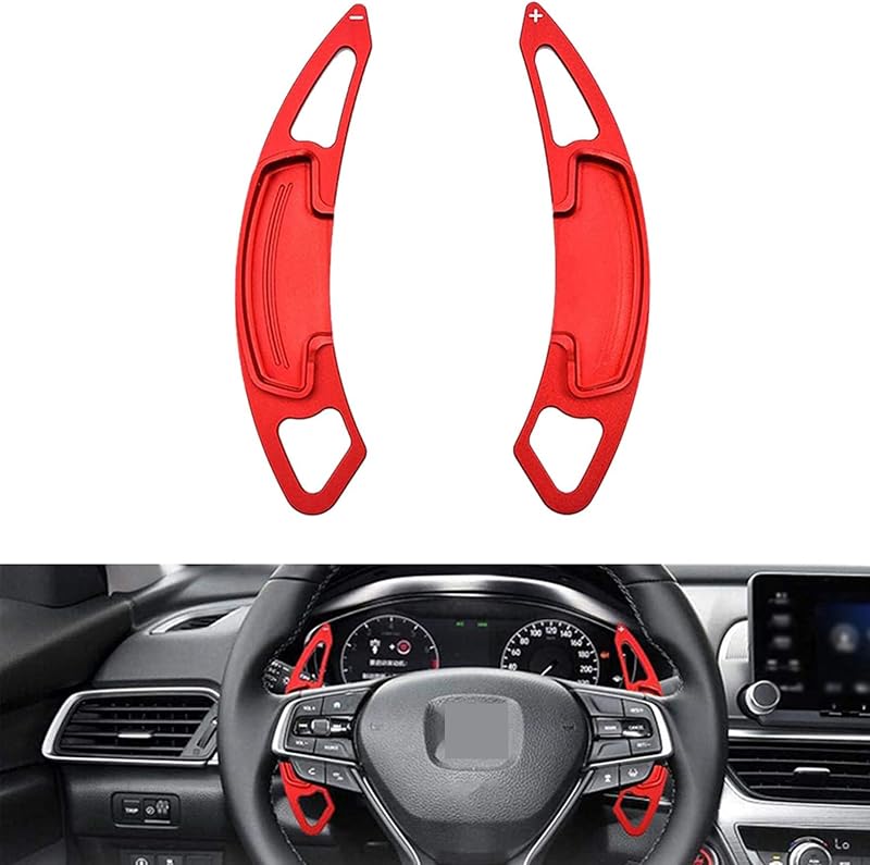 Extensores de Paddle Shift TLIFORT em Alumínio Vermelho para Honda e Acura – Par