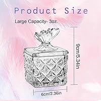 Vista 4 de CORFULRA Plato de monómero grande con tapa, taza de vidrio en polvo líquido acrílico, soporte cuadrado de mariposa para cepillos de uñas, 3 onzas