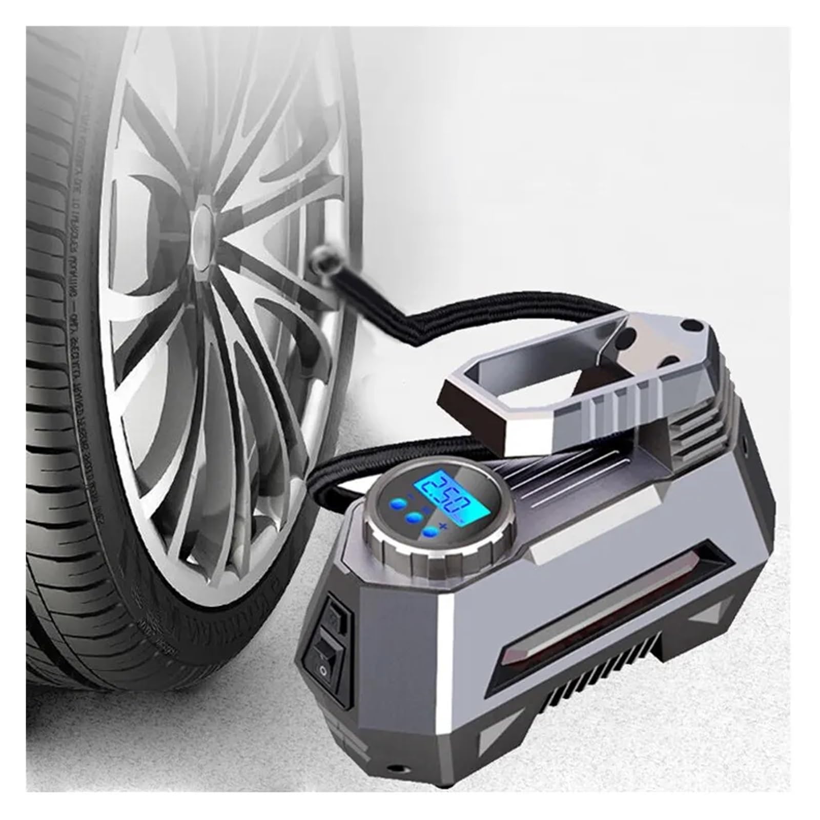 DC 12V 150PSI Przenośna Pompa Sprężarki Powietrza Inflator Opon Samochodowych Pompka Do Z Cyfrowym Manometrem Wtryskiwacz W Oponach Nadmuchiwanie Szybki Użyciu(Digital Style)