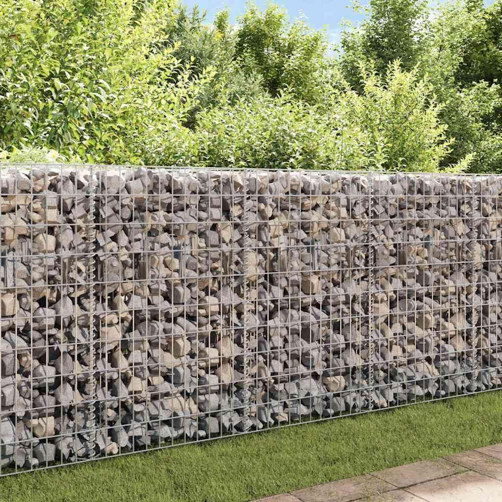 vidaXL Gabbione in Rete Fioriera Acciaio 120x30x100 cm Giardino Orto Rialzato