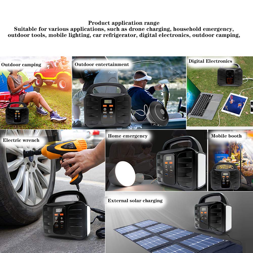 Przenośna stacja zasilania, kopia zapasowa baterii 155 Wh, gniazdo sieciowe 150 W czysta fala sinusoidalna generator zasilania na zewnątrz kemping wędkarstwo podróże, 110 V