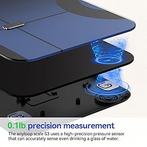 anyloop Smart Scale for Body Weight and Fat Percentage, Accurate Weight Scale Bathroom Scale Large LED Display Body Fat Scale, Digital Scale Weighing Scales Bluetooth 400lb