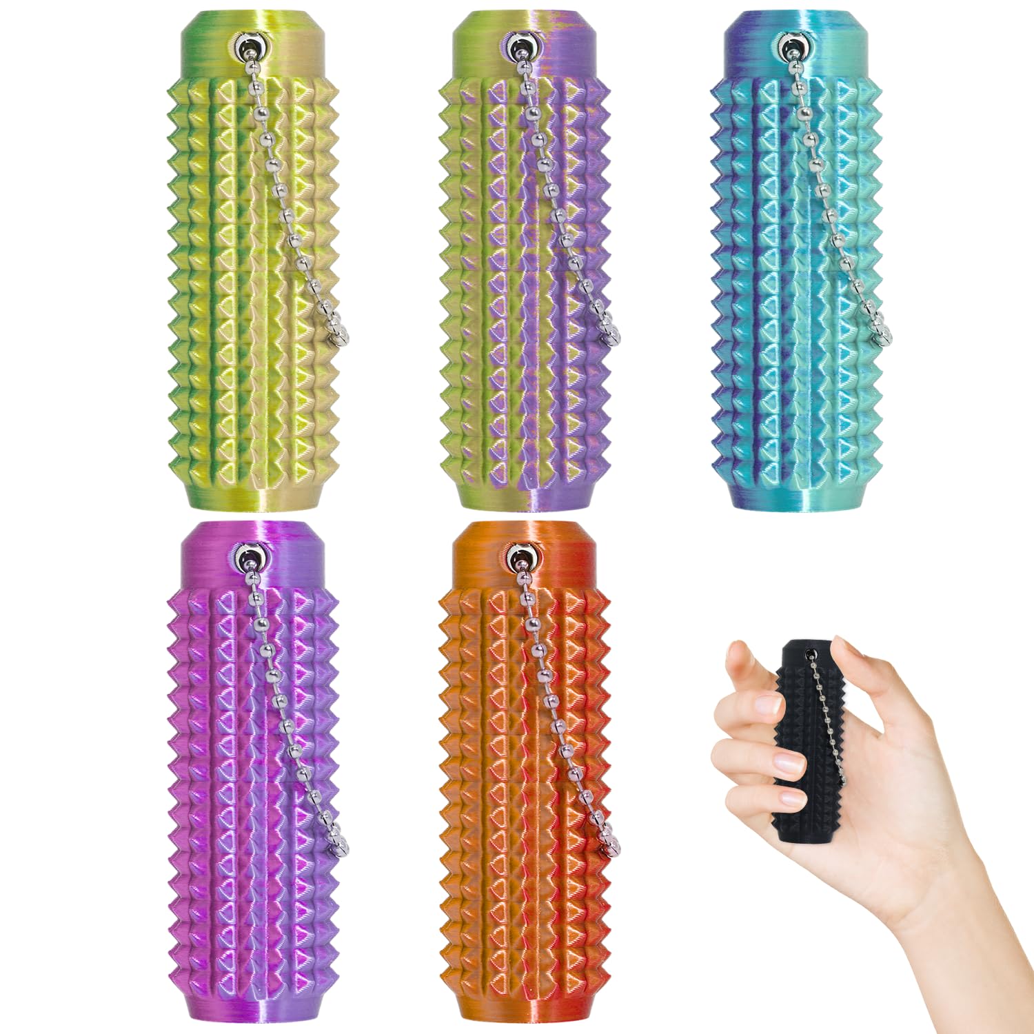 Little Ouchies Fidget Toys,Pain Stim Fidget Toy Reduce Stress for Adults,Anxiety Relief Pain Stim,Spiky Fidget Keychain for Anxiety and Stress Reduction,Novelty Gifts for Friends 5PCS