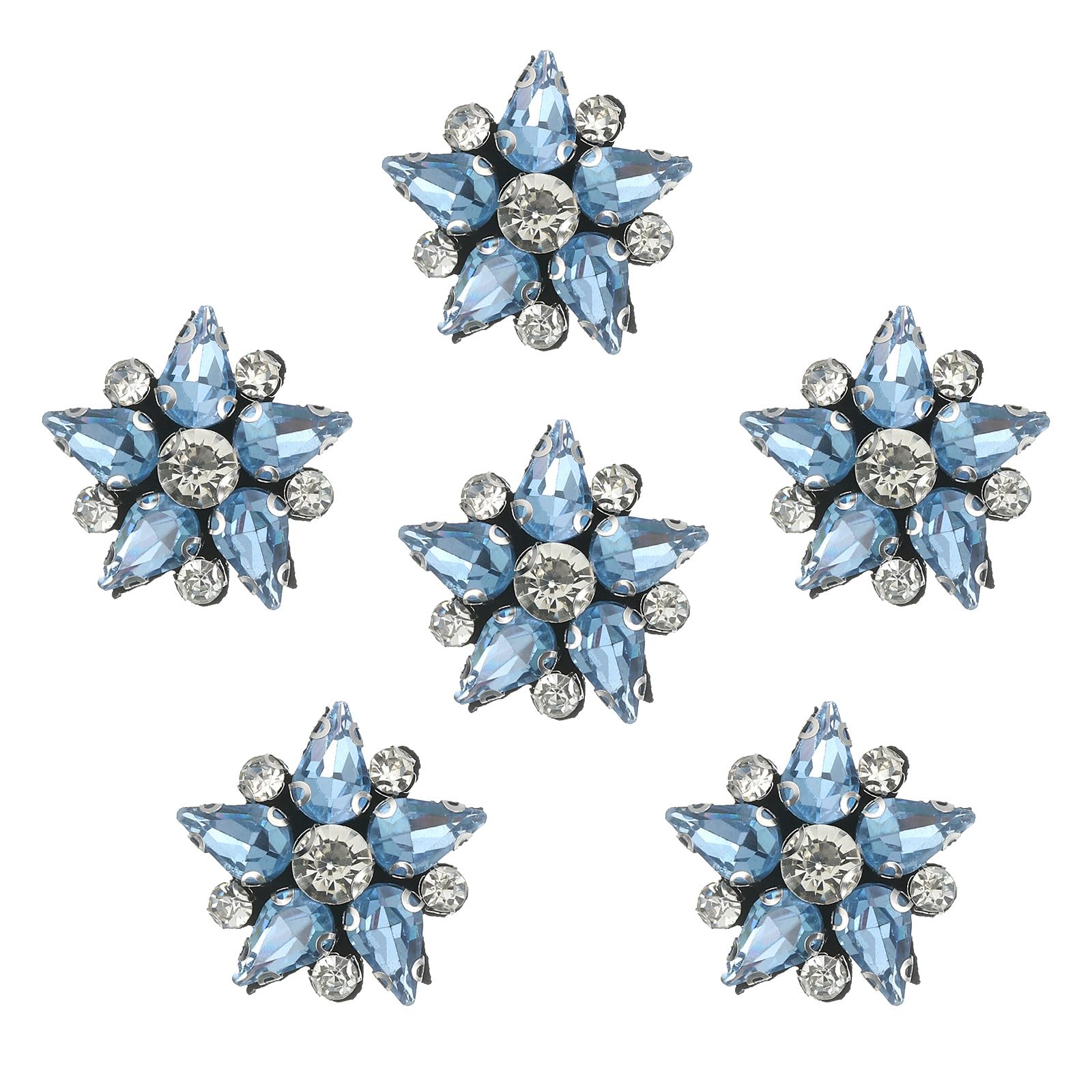 Écusson strass bleu clair pour personnaliser vos vestes en jean et ateliers couture DIY