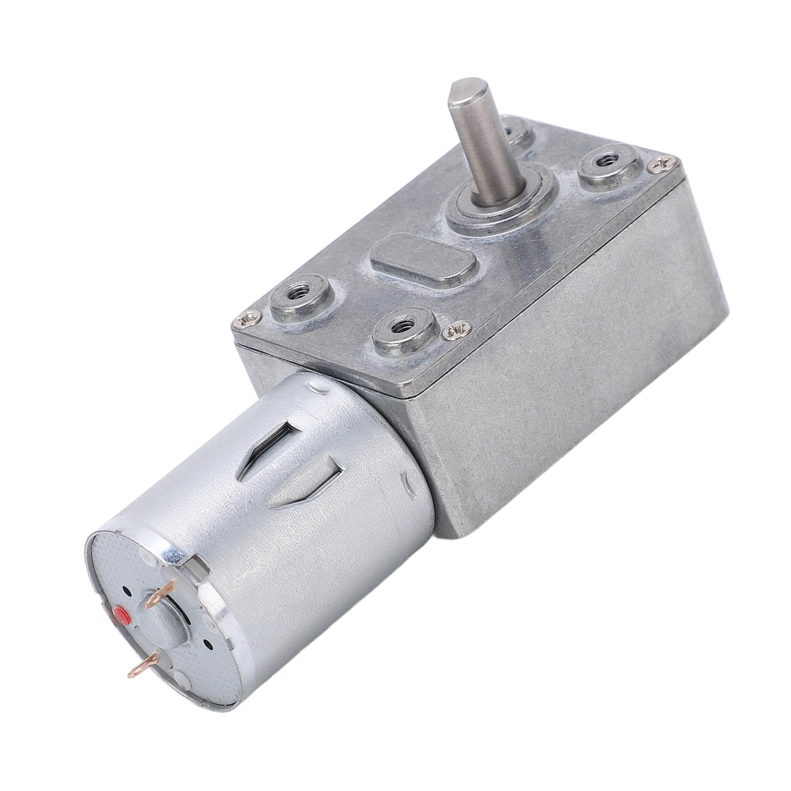 Motoriduttore a Vite Senza Fine DC 12V Reversibile, Motoriduttore Invertibile Automazioni, Scegli 5/6/20/40/62 Giri/Min Albero Verticale per Apriporta Finestre Verricelli (20RPM)