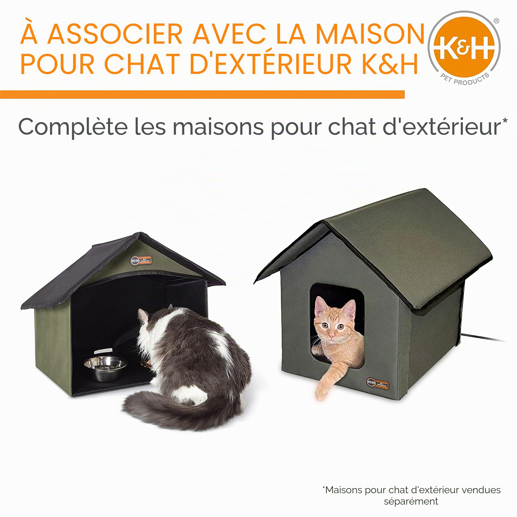 K&H Pet Products Outdoor Kitty Salle à Manger Olive 14 X 20 X 16,5 Pouces