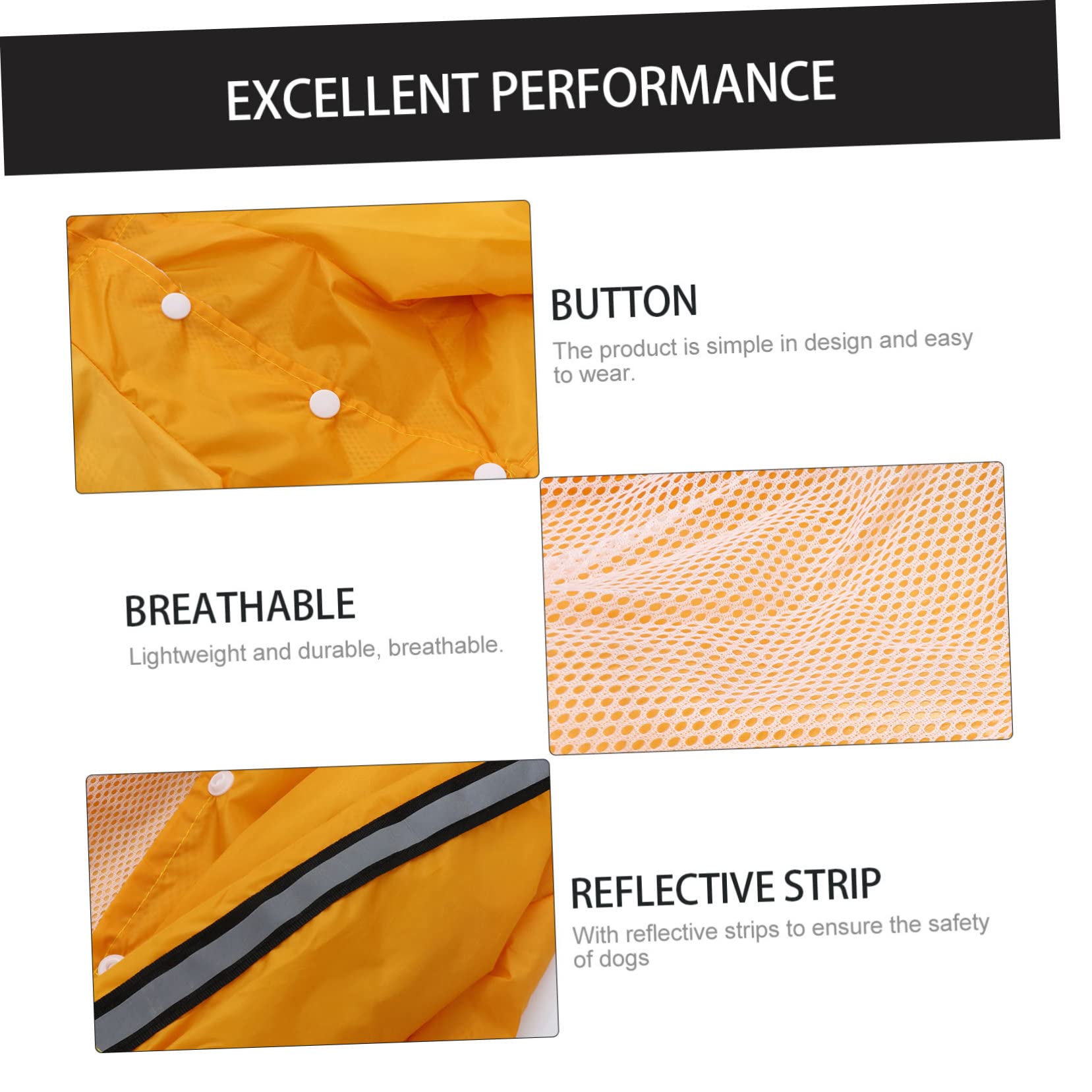 Angoily Lot De 3 Imperméables Tendance en Forme Dabeille pour Chien Idéal pour Les Journées Chaudes Et Sèches