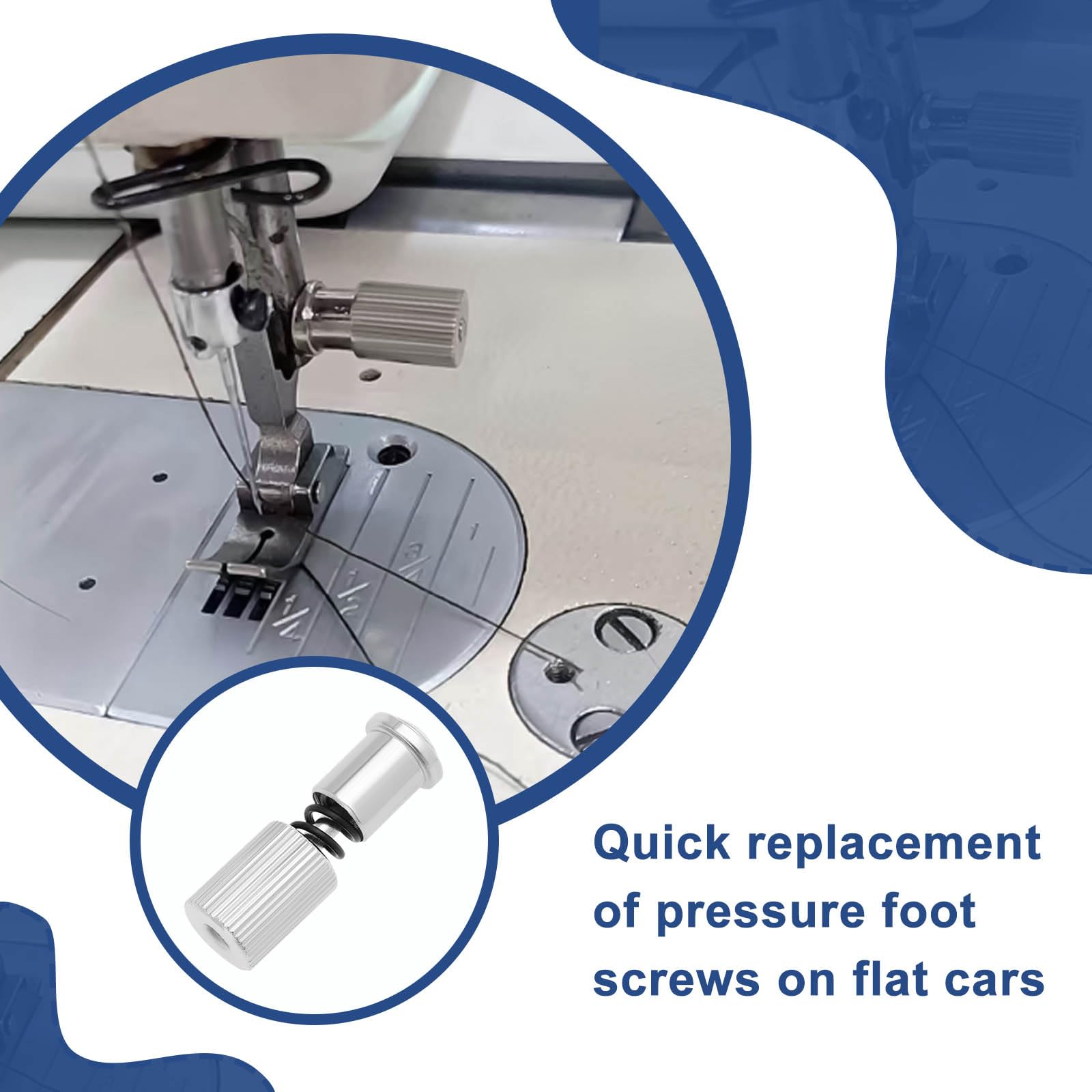SG Store 5Pcs Sewing Machine Universal Spring Clamp Adjustable Presser Foot Screw for Quick Change Household Industrial Sewing Machine Presser Foot 31x10mm - Image 3