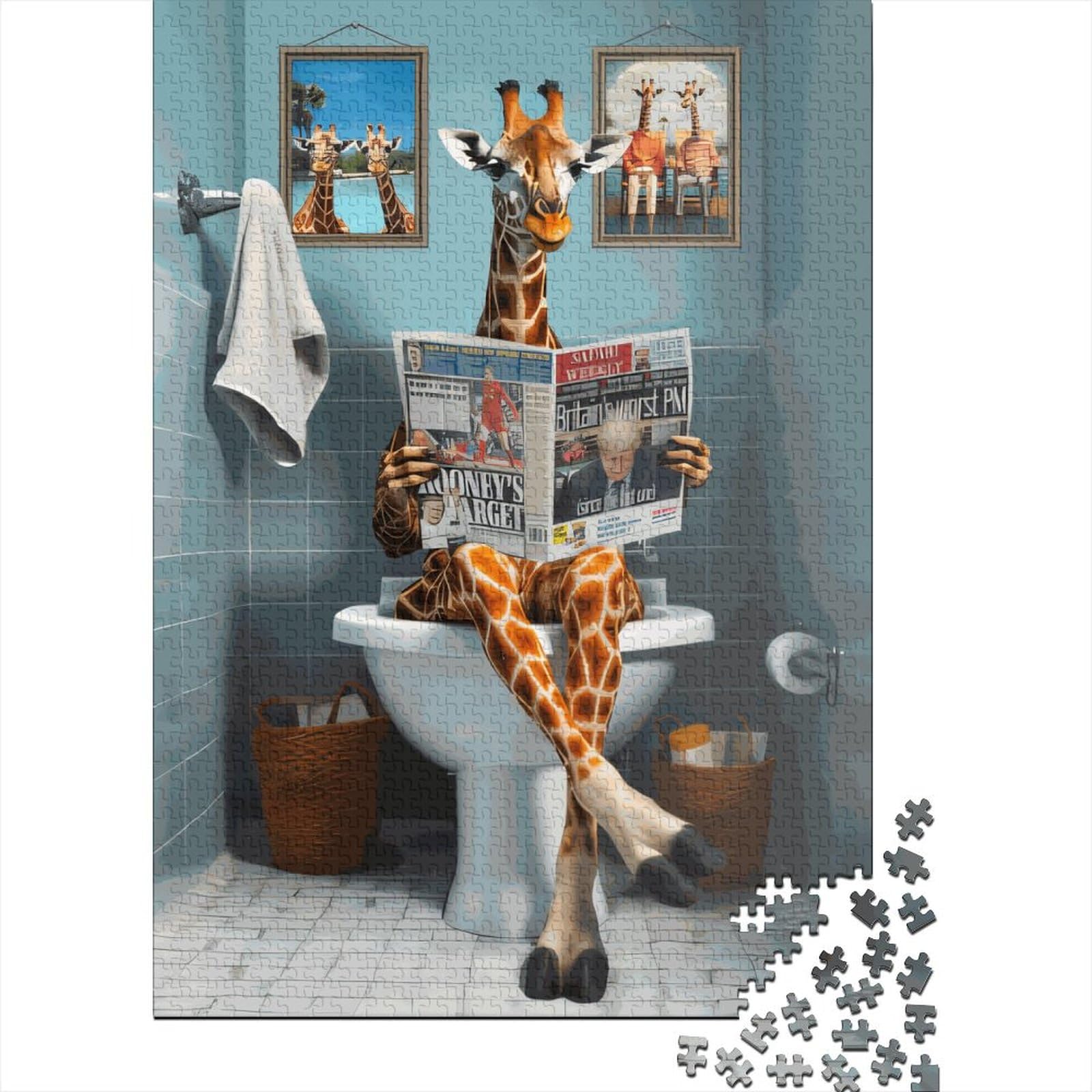 Pour Adultes 1000 Pièces Puzzle Animal Singe Puzzles Ronds Créatifs