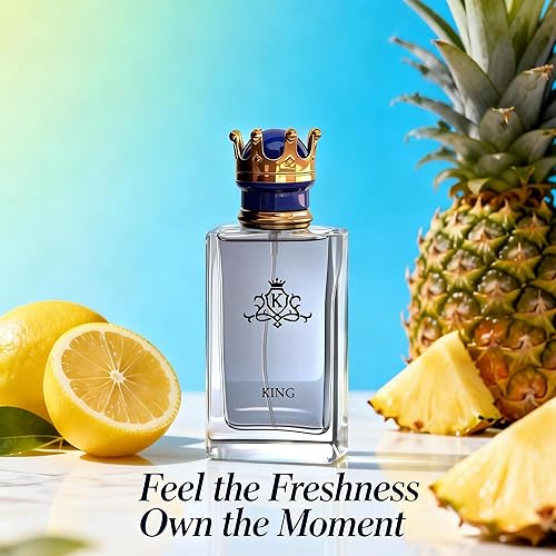 Miniatura 3 de King Colonia para hombres Perfume en aerosol natural aroma clásico Eau de Toilette para uso diario, 3.4 onzas líquidas