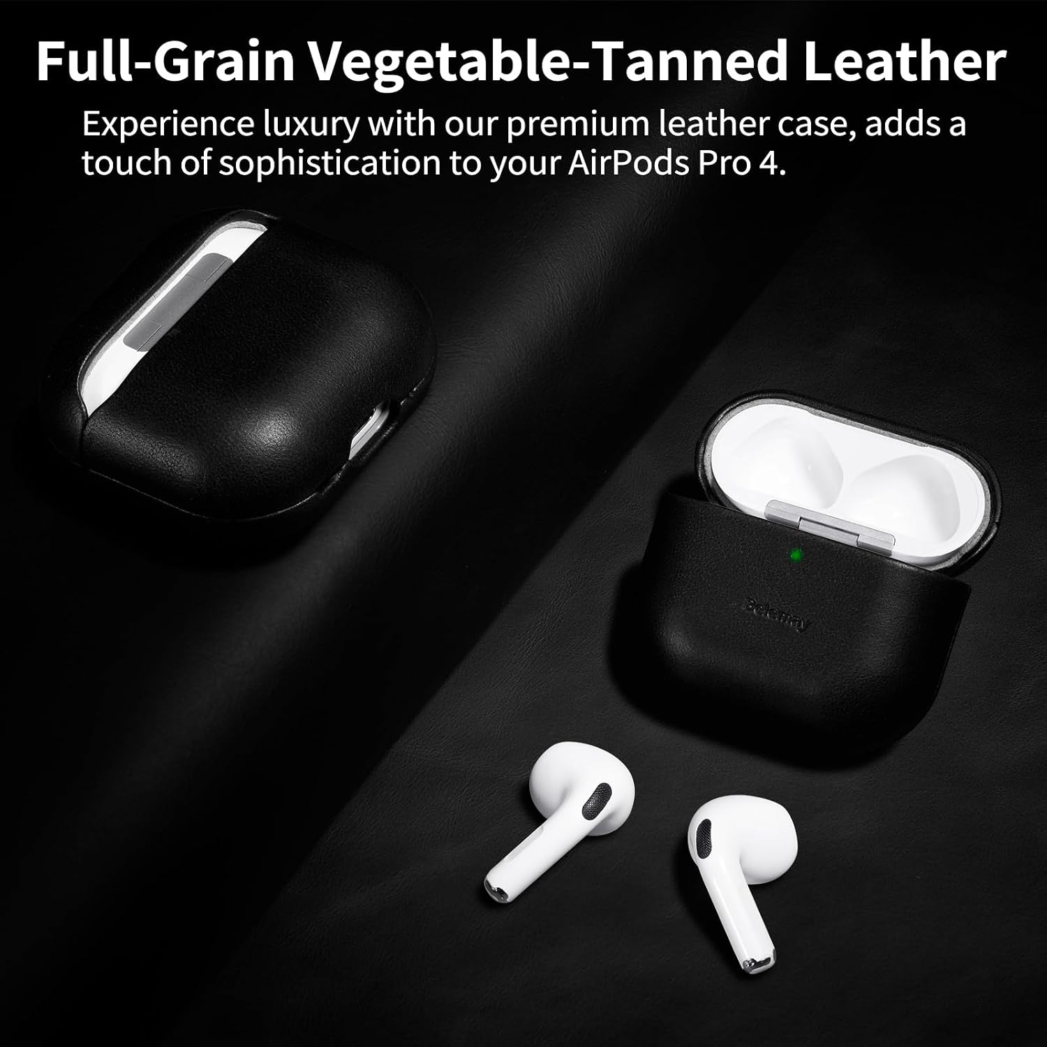Belemay Vegetable-Tanned Leather Case for AirPods 5 / AirPods 4 (2026/2024) image 2