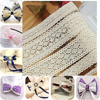 10 Yards Beige Lace Edging Trim Ribbon,Crochet Cotton Lace 10 Yards Beige Lace Edging Trim Ribbon,Crochet Cotton Lace