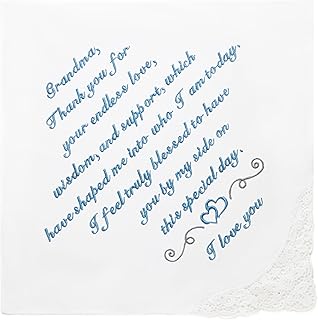 Wedding Handkerchief - Something Blue for Bride on Wedding Day - Bridal Weddings Hankie
