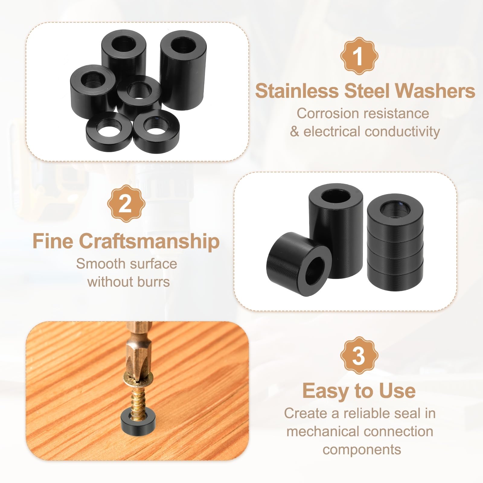 PATIKIL 12PCS Aluminum Spacers - Image 3