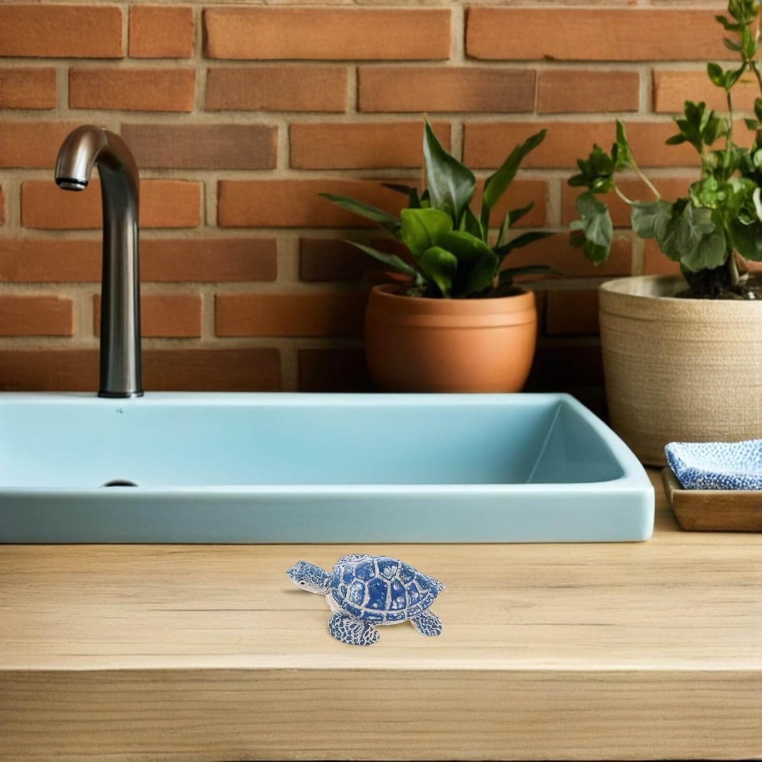 2pcs Ceramic Sea Turtle Decorative Toilet Bolt Covers Caps for Bathroom Floor Bolt Replacement, Animal Toilet Nut Caps for Home and Hotel Plumbing