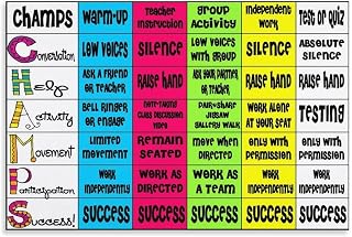 Champs Classroom Management Posters CHAMPS Behavior Management (4) Canvas Painting Wall Art 16x24inch(40x60cm) Unframe-style