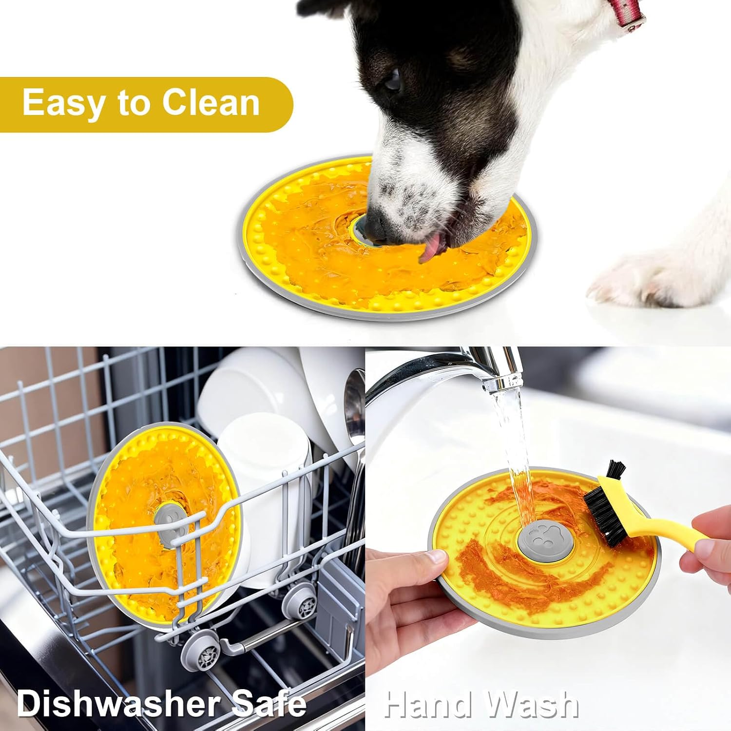 Lick Mat for Dogs Crate, Dog Lick Pads Slow Feeder, Lick Pad Crate Training Toy Crate Lick Plate, Very Suitable Peanut Butter, Treats Yogurt, Bolognese, for Boredom Relief Licking Pad