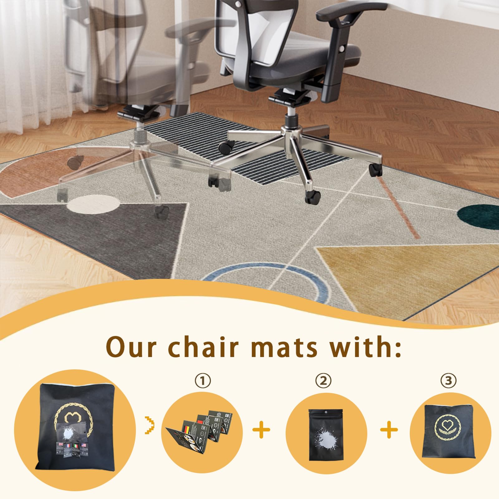 Bürostuhl Teppich Unterlage | Computerstuhl Teppiche | Gaming Teppich für Stuhl | Bodenschutzmatte für Hartböden und Teppich | 80 x 160 cm Bürostuhl Matte | rutschfest Bürostuhlunterlage