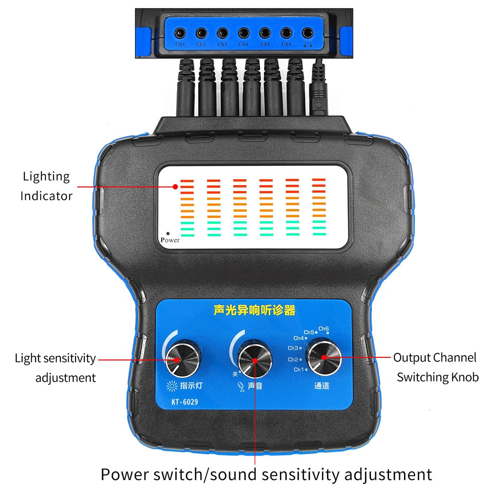 ordinarYone Estetoscopio electrónico avanzado de 6 canales para un ruido automotriz integral en chasis de motor y sistemas de transmisión