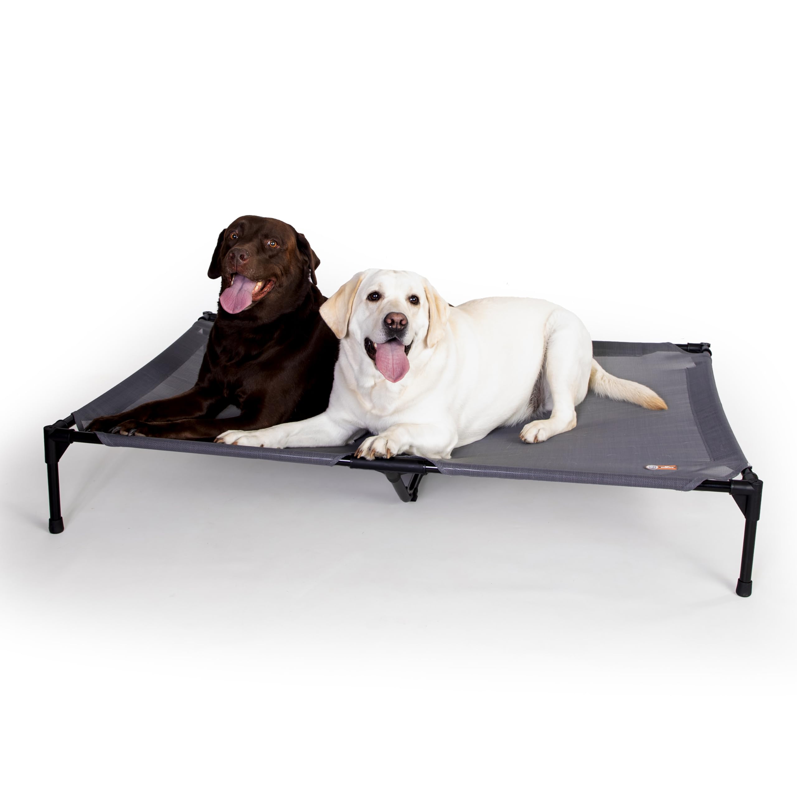 K&H Pet Products Elevated Outdoor Dog Cot Bed, Raised Cooling Bed with Washable Breathable Mesh for Large Dogs, Portable Raised Platform Pet Bed,