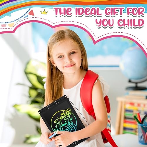 Miniatura 3 de Zhehao Tableta de escritura LCD de 24 piezas, tablero de garabatos de 8.5 pulgadas, colorido, reutilizable, almohadilla de dibujo, aprendizaje,