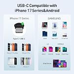 iWALK Portable Charger for iPhone 17/16/15, 4800mAh Portable Charger USB C 20W Powerbank Fast Charging, Mini Wireless Power Bank for iPhone 17/16/15 Series Samsung S22/23 Series Andriod, Black
