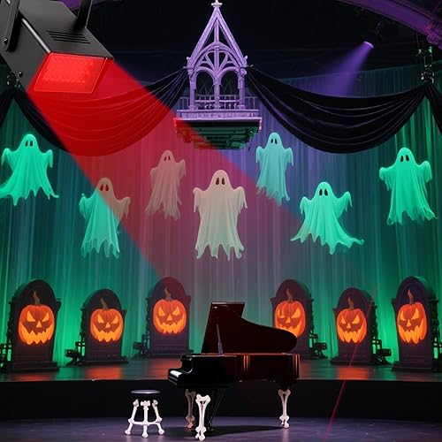 Vista 12 de Luces estroboscópicas LED verdes ajustables con control de velocidad para escenario, luces estroboscópicas de baile con 24 LED superbrillantes